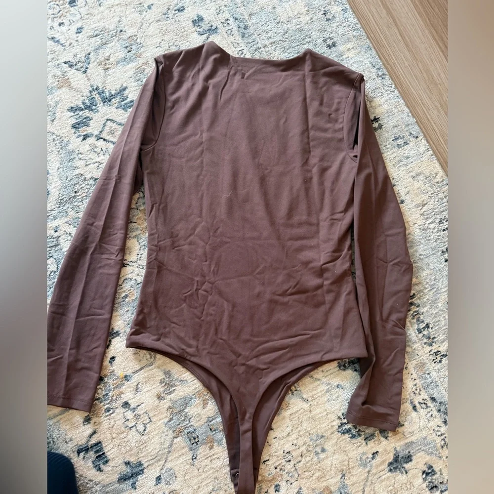 Nuuds Brown Fitted Long Sleeve Bodysuit - Picture 4 of 5